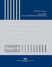 Metody i modele analiz ilościowych w ekonomii i zarządzaniu. Część 9